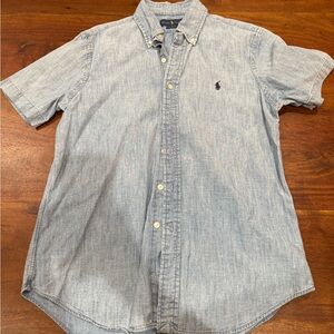 Ralph Lauren Men's Casual Light Blue Button Down Shirt